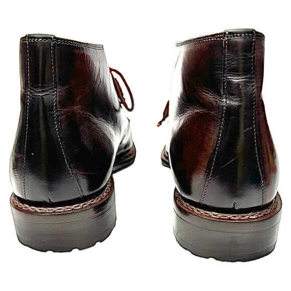 Mezlan Testa II Men’s 9 M Brown Italian Calfskin Leather Chukka Boots Pre-Owned - Picture 5 of 14